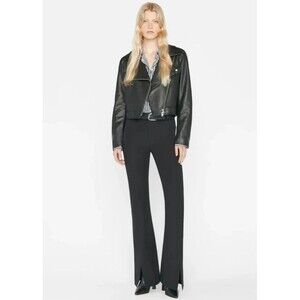 NWT FRAME Le High Flare Split Front Trouser Womens 16 Navy Blue City Boho Hippie